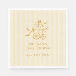 Baby Shower för Cute Preppy Baby Barnvagn Pappersservett