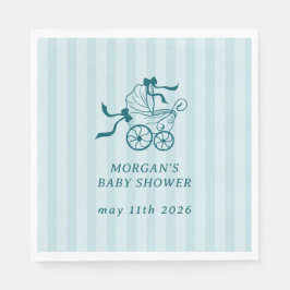 Baby Shower för Cute Preppy Baby Barnvagn Pappersservett