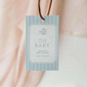 Baby Shower för Cute Preppy Baby Barnvagn Presentetikett