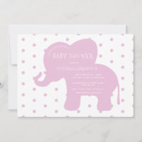 Baby Shower för Cute Rosa Elephant Polkadots Baby 