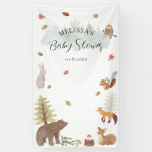 Baby Shower för Cute Rustic Woodland Forest Animal