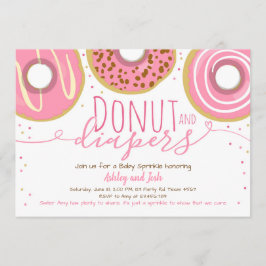 Baby shower för dusch för munk- och blöjastänkCoed Inbjudningar