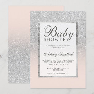 Baby shower för elegant för rodnad för inbjudningar