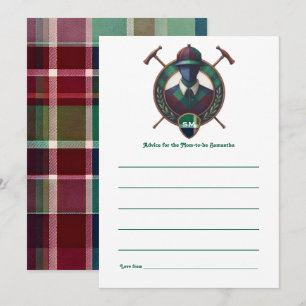 Baby Shower för Equestrian Theme Preppy Polo Rådkort