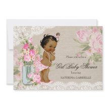 Baby Shower för etnisk Söt Shabby chic Snöre Blomm