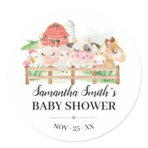 Baby Shower för Farm Baby djur