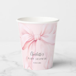 Baby Shower för flicka med rosa rosett