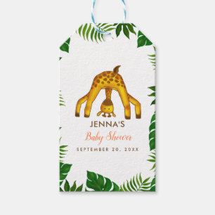 Baby shower för giraffSafaridjungel Presentetikett