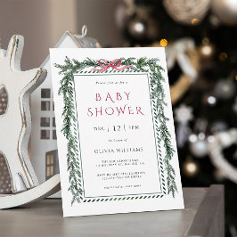 Baby Shower för Gräs Garland Girl Inbjudningar