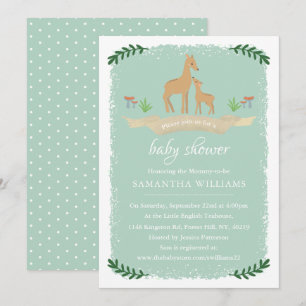 Baby Shower för Hjort-Neutralt Inbjudningar