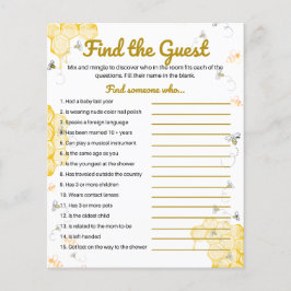 Baby Shower för honungsbin Hitta gästspelet