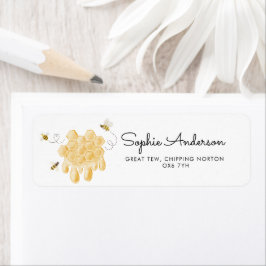 Baby Shower för honungsbin Returadress Etikett