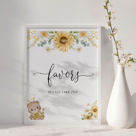 Baby Shower för honungsbjörn Favors Poster
