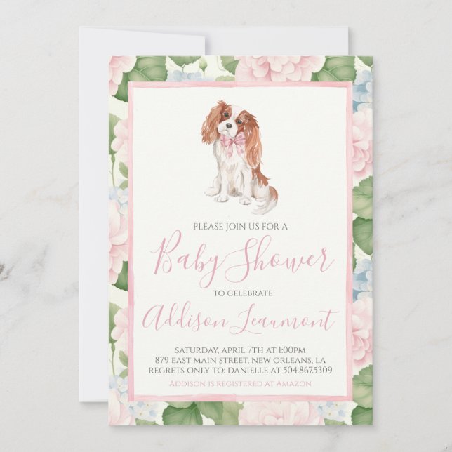 Baby Shower för Hund för hundvalpar Inbjudningar (Framsida)