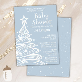 Baby Shower för julboho Blue Boy Inbjudningar