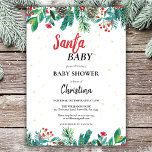 Baby Shower för julfärgsfärg Inbjudningar<br><div class="desc">Letar du efter en jultemad barnduschinbjudan som bara är höger? Titta inte längre. I den här charmerande inbjudan visas vit vattenfärgsgrön och gräs-koner mot en stjärnornas bakgrund.</div>