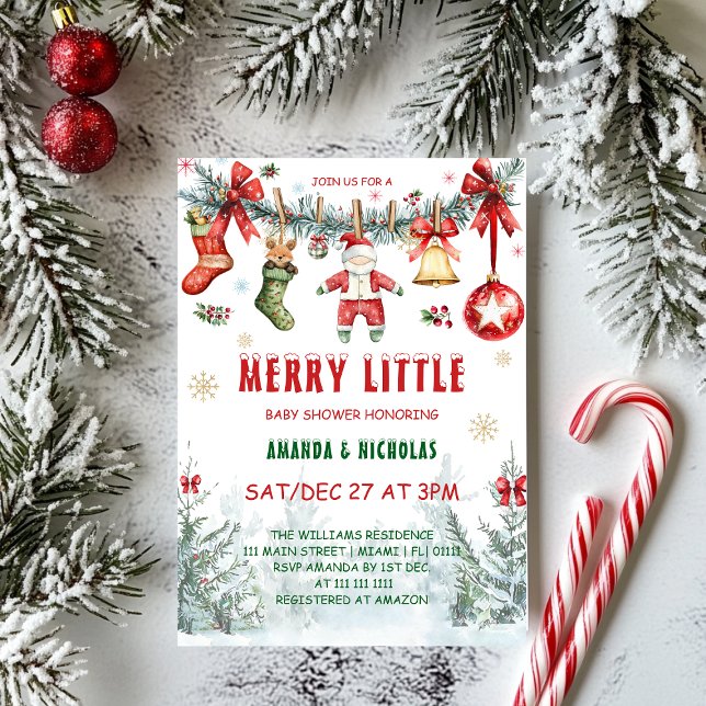 Baby Shower för julklapp Inbjudningar (Skapare uppladdad)