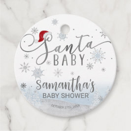 Baby Shower för julpojken i Santa Baby Gåvor Etiketter