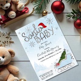 Baby Shower för julpojken i Santa Baby Inbjudningar