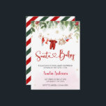 Baby Shower för jultomten Pojke-vinter Inbjudningar<br><div class="desc">Fira julhelgens glädje med julduschinbjudan till julgranen i Santa Baby! 🎅 den här charmerande inbjudan innehåller en sollinje som är försedd med vackra tomtinspirerade barnkläder 👶 🎄, och anger perfektens tonläge för den kommande babyduschen. Den festliga designen kommer säkert att glädja alla som får den 🎁 och lämna dem ivriga...</div>