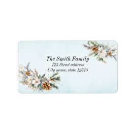 Baby Shower för julvinter i Baby Adressetikett