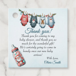 Baby Shower för julvinter i Baby Gåvor Etiketter