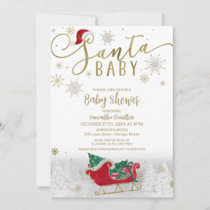 Baby Shower för julvinter i Baby Inbjudningar