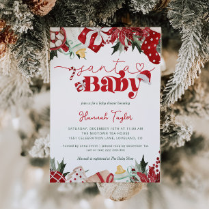 Baby Shower för julvinter i Baby Inbjudningar