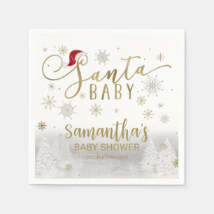 Baby Shower för julvinter i Baby Pappersservett