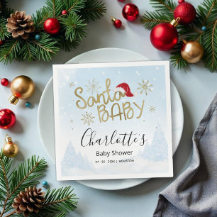 Baby Shower för julvinter i Baby Pappersservett