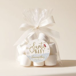 Baby Shower för julvinter i Baby Runt Klistermärke