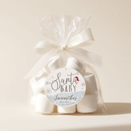 Baby Shower för julvinter i Baby Runt Klistermärke