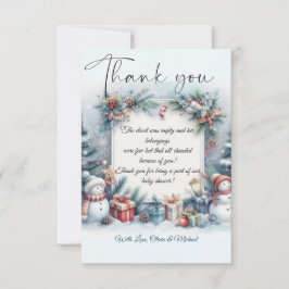 Baby Shower för julvinter i Baby Tack Kort