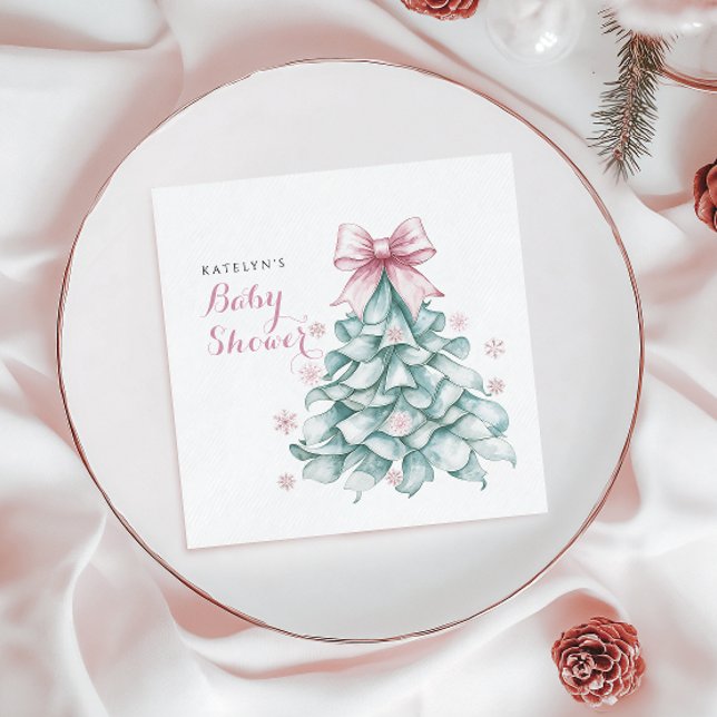 Baby Shower för julvinterflicka Pappersservett (Skapare uppladdad)