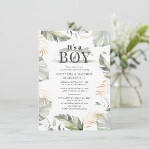 Baby Shower för jungle Par Boys för skogsdjur Inbjudningar