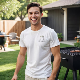 Baby Shower för klöver Dada-skogen Träd i Gräs T Shirt