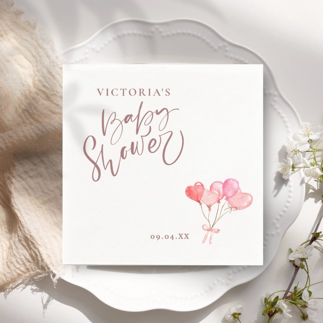Baby Shower för könsneutral ballongskript för Eleg Pappersservett (Skapare uppladdad)