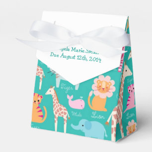 Baby shower för krickaSafaritema Presentaskar