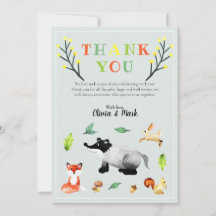 Baby Shower för kute Woodland Forest Animals