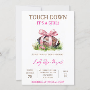 Baby Shower för lilla Flicka-fotboll Inbjudningar