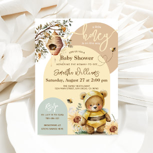 Baby Shower för lilla honungsbin Inbjudningar