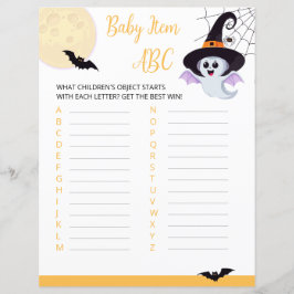 Baby shower för Little Boo Halloween-papper