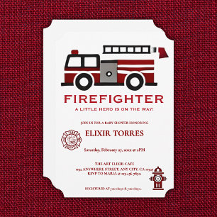 Baby Shower för "Little Hero" med minimalistisk Fi Inbjudningar