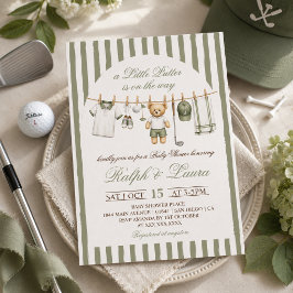 Baby Shower för Little Putter på väg Inbjudningar