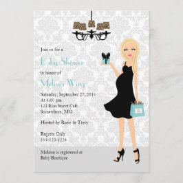 Baby shower för mamma för Leopard för Robin Inbjudningar