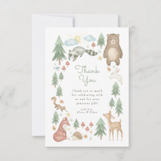 Baby Shower för matlagningsdjur Tack Kort