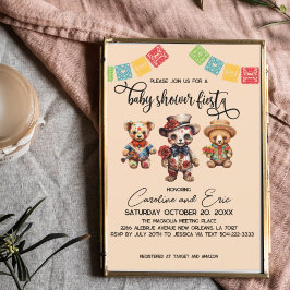 Baby Shower för Mexikanska Day of the dead Hallowe Inbjudningar
