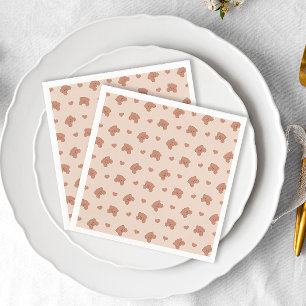 Baby Shower för minimal Nalle-Neutralt för vänteti Pappersservett
