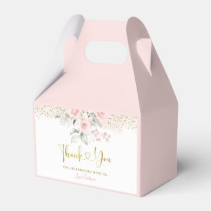 Baby Shower för minimalistisk Rosa-Blommigt Presentaskar