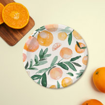 Baby Shower för modern Cute Citrus Orange